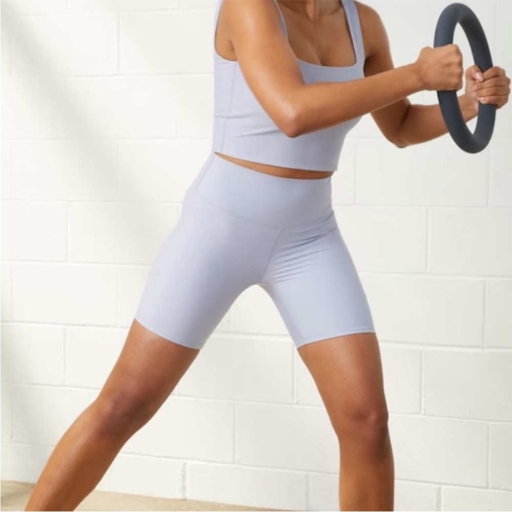 Women's YPB Purple Biker Short / Tank Set